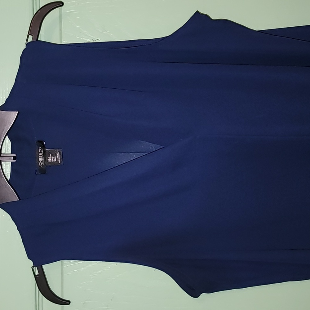 JONES & CO   Navy Blue Sleeveless Women's Top SIZE L
